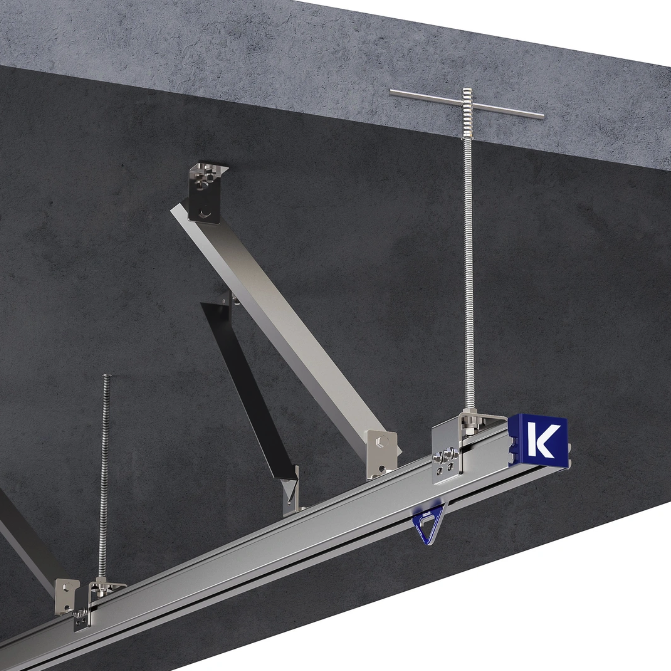 Kattsafe OH24 Rigid 80 Rail System - Suspended Mount