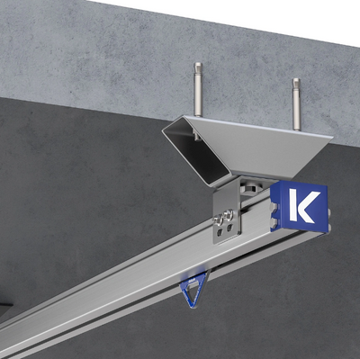 Kattsafe OH25 Rigid 80 Rail System - Concrete Ceiling Mount