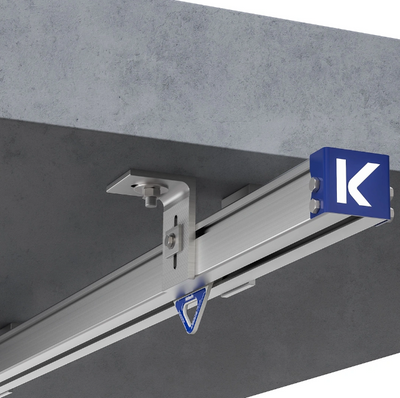 Kattsafe OH26 Rigid 80 Rail System - Adjustable Concrete Mount