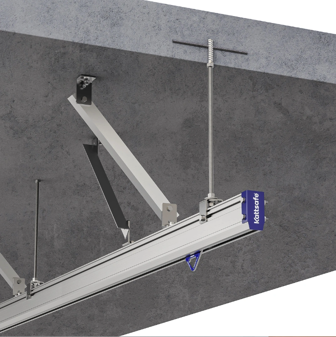 Kattsafe OH4 Rigid 130 Rail System - Suspended Mount