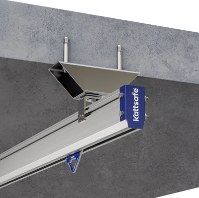 Kattsafe OH5 Rigid 130 Rail System - Concrete Ceiling Mount